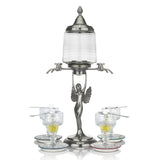 Fontaine à Absinthe Lady avec Ailes (La Fée), 4 Robinets, Ensemble Complet