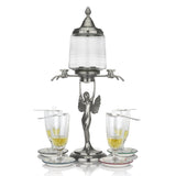 Fontaine à Absinthe Lady avec Ailes (La Fée), 4 Robinets, Ensemble Complet