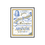 Reproduction Étiquette de la distillerie Absinthe Chorot Frères, 21 cm x 28,5 cm