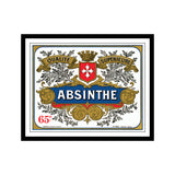 Reproduction Étiquette Distillerie Absinthe, 28,5 cm x 21 cm