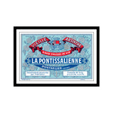 Reproduction Étiquette de la distillerie Absinthe La Pontissalienne, 28,5 cm x 21 cm
