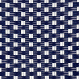 Jardinière en Rotin Bistrot Français Lyon - Petits Carrés - Bleu Marine/Blanc