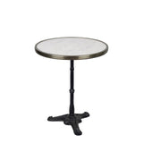 Table de Bistrot en Marbre Blanc Italien de Carrare, 61 cm de Diamètre