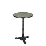 Table de bistrot en granit rose et gris, 51 cm de diamètre