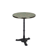 Table de bistrot en granit rose et gris, 61 cm de diamètre