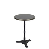 Table de Bistrot en Granit Noir, Diamètre 51 cm