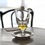 Verre à Absinthe Traditionnel Pontarlier, non Taillé, Lot de Deux