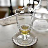 Verre à Absinthe Traditionnel Pontarlier, non Taillé, Lot de Deux