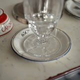 Soucoupe/Sous-Verre à Absinthe, 65Cts, Bleu/Or