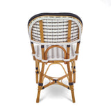 Chaise Bistrot en Rotin Valence - Vertical - Blanc/Argent/Noir
