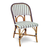 Chaise Bistrot en Rotin Valence - Vertical - Blanc/Argent/Noir