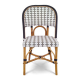 Chaise Bistrot en Rotin Valence - Vertical - Blanc/Argent/Noir