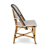 Chaise Bistrot en Rotin Valence - Vertical - Blanc/Argent/Noir