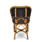 Chaise Bistrot en Rotin Valence - Carrés, Petite - Noir
