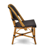 Chaise Bistrot en Rotin Valence - Carrés, Petite - Noir