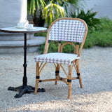 Chaise de Bistrot Française en Rotin Valence - Vertical - Blanc/Noir/Rouge