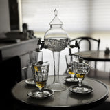 Fontaine à Absinthe en Verre Globe, 4 Robinets