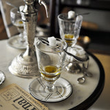 Verre à Absinthe Traditionnel Pontarlier, non Taillé, Lot de Deux