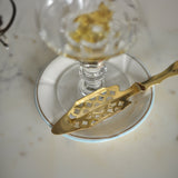 Cuillére à Absinthe, Ouvragées, Plaquée Or