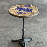 Table de bar bistrot Esprit Edouard , bord chromé et base en fer 51 cm,