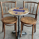Table de bistrot Esprit Edouard, 51 cm, Bords chromés