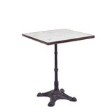 Table de Bistrot en Marbre Blanc Italien de Carrare, 51 cm, Carré