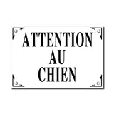 Plaque émaillée Attention au Chien, grand format