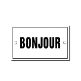 Plaque émaillée Bonjour