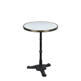Table de Bistrot en Céramique Blanche, 51 cm de Diamètre