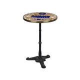 Table de bar bistrot Esprit Edouard , bord chromé et base en fer 51 cm,