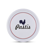 White Round Melamine Pastis Tray, 31 cm Diameter