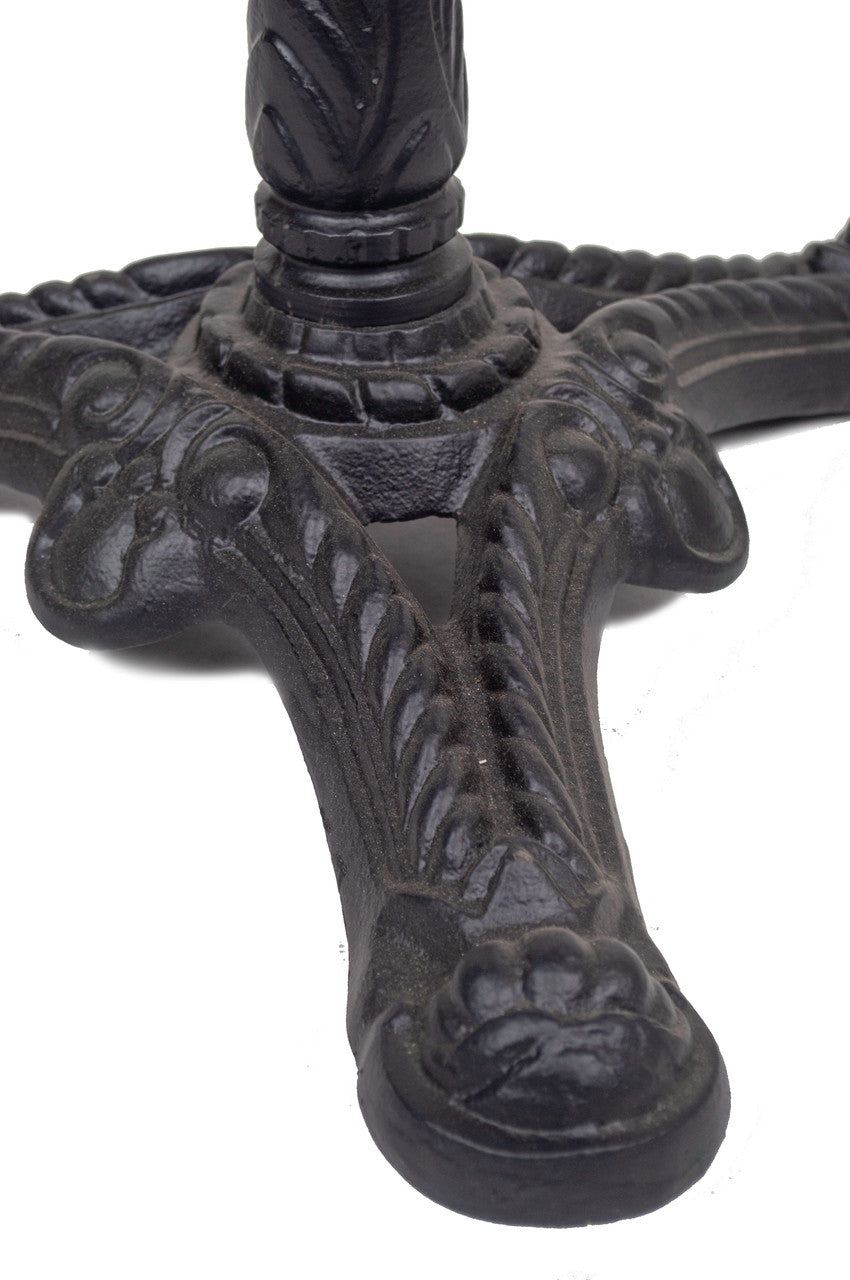 Bistro table cast iron powder coated base