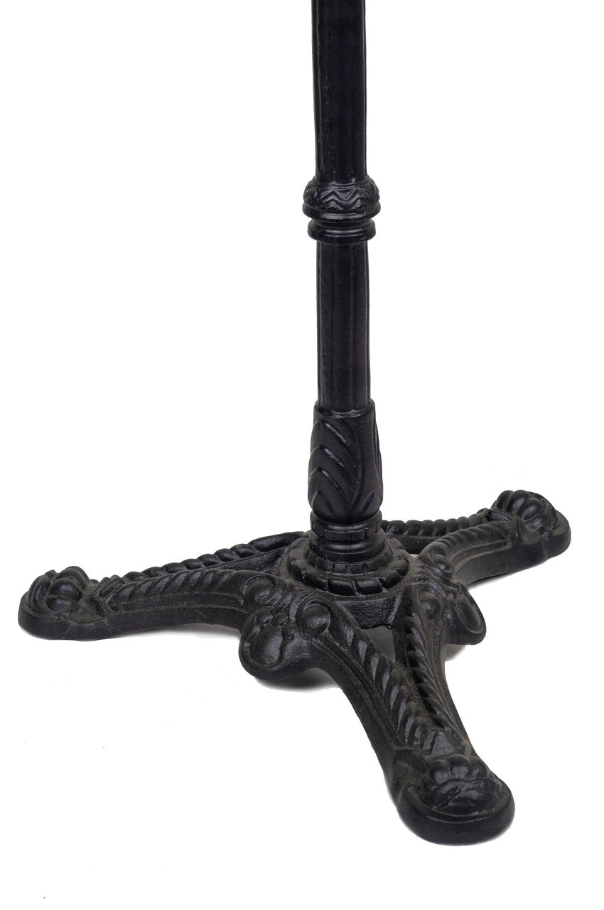 Our Bonnecaze made French Bistro table base made of cast iron and powder coated.