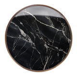 Table de Bistrot Ronde en Céramique Noire, Diamètre 51 cm