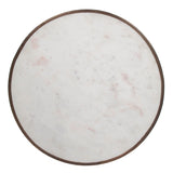 White Italian Carrara Marble French Bistro Table, 51 cm Diameter