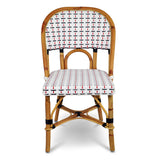 Chaise de Bistrot Française en Rotin Valence - Vertical - Blanc/Noir/Rouge