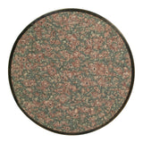 Table de bistrot française en granit rose et gris, hauteur bar, diamètre 51 cm