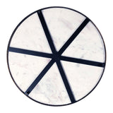 Table de Bistrot en Marbre Blanc Italien de Carrare, 71 cm de Diamètre