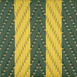 Chaise de Bar en Rotin Bistrot Français Valence - Flèches et Rayures - Jaune/Vert/Doré