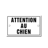 Plaque émaillée Attention au Chien, petit format