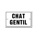 Plaque émaillée Chat Gentil