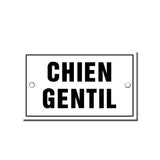 Plaque émaillée Chien Gentil