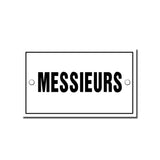 Plaque émaillée  Messieurs (toilettes pour hommes)