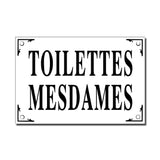 Plaque émaillée Toilettes Mesdames, grand format