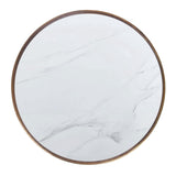 Table de Bistrot en Céramique Blanche, 71 cm de Diamètre